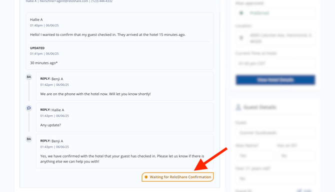 Waiting for Resolved Issue Confirmation